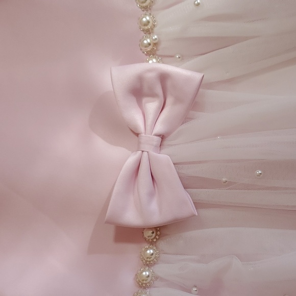 Girl Princess pearl Dress Gown - Picture 8 of 12